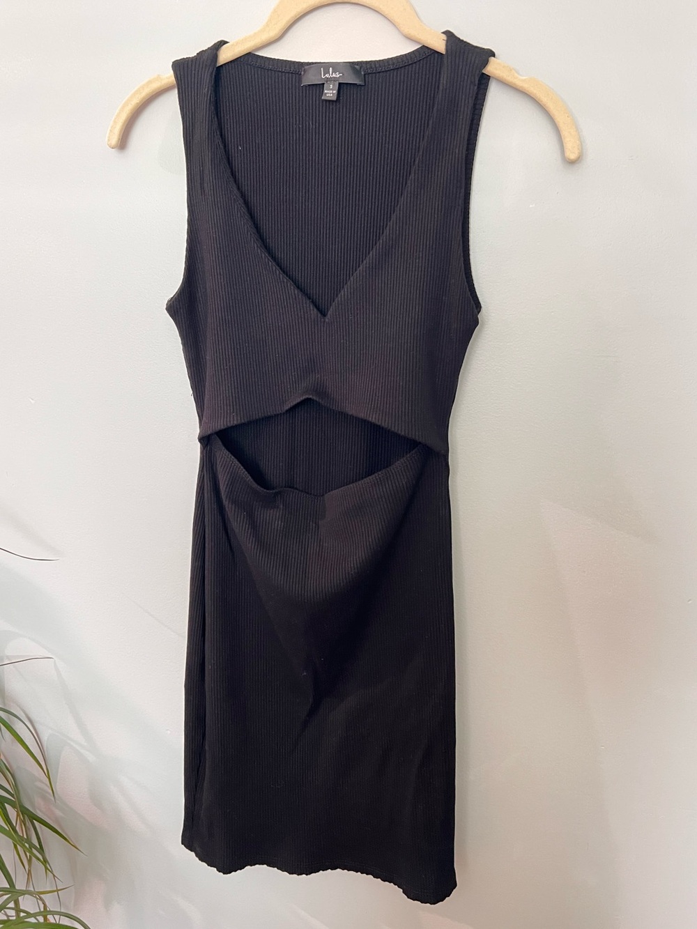 lulus black cutout mini dress